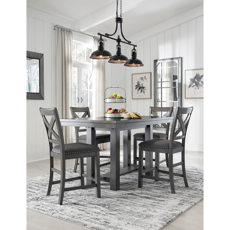 Signature Design by Ashley Myshanna Counter Height Dining Table with Trestle Base D629-32 IMAGE 15