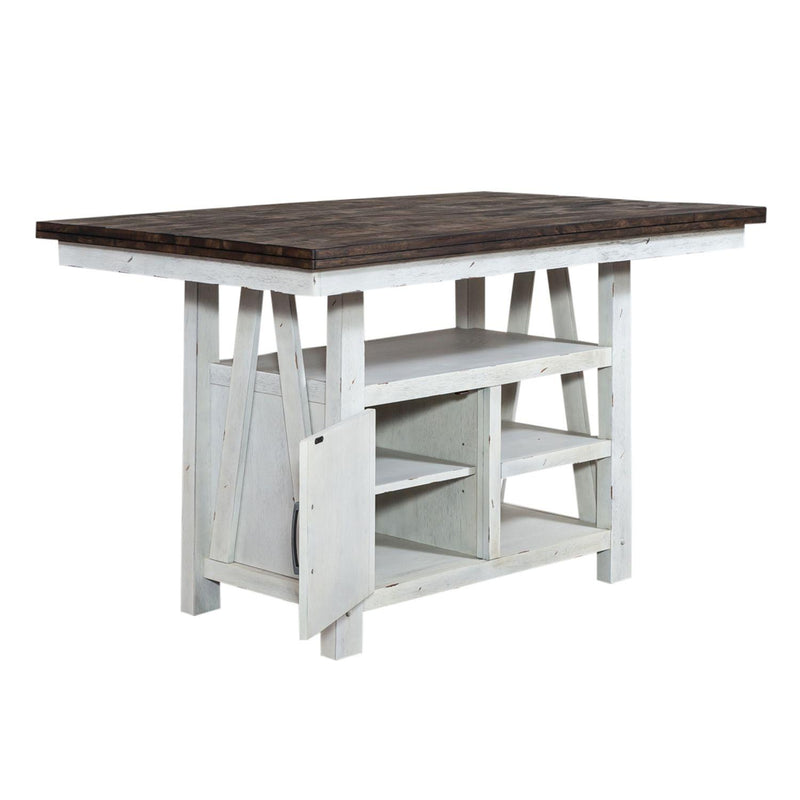 Liberty Furniture Industries Inc. Farmhouse Counter Height Dining Table with Pedestal Base 139WH-GT3660 IMAGE 5