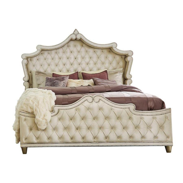 Coaster Furniture Antonella California King Upholstered Panel Bed 223521KW IMAGE 1