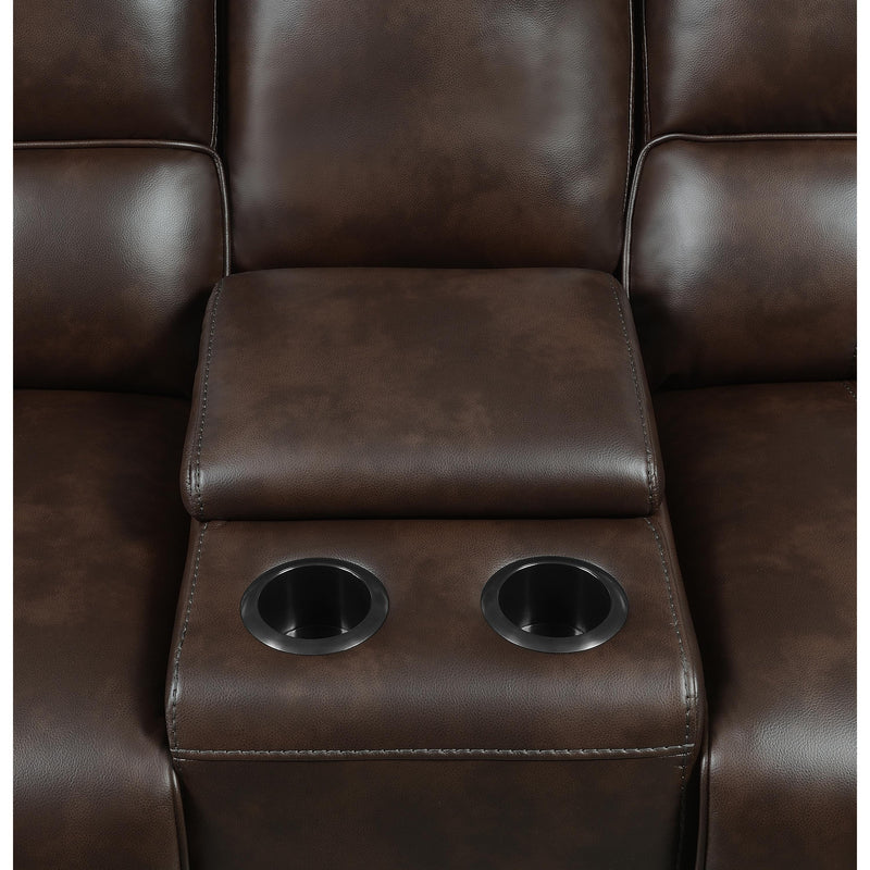 Coaster Furniture Brunson Reclining Leatherette 3 pc Sectional 600440 IMAGE 3