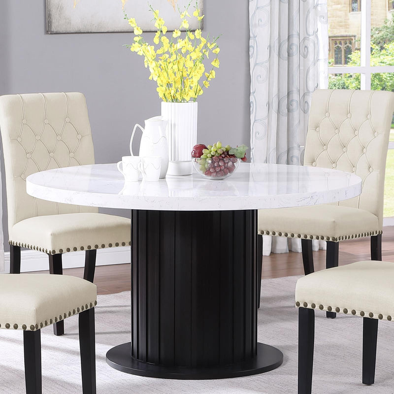 Coaster Furniture Round Sherry Dining Table with Pedestal Base 115490 IMAGE 3