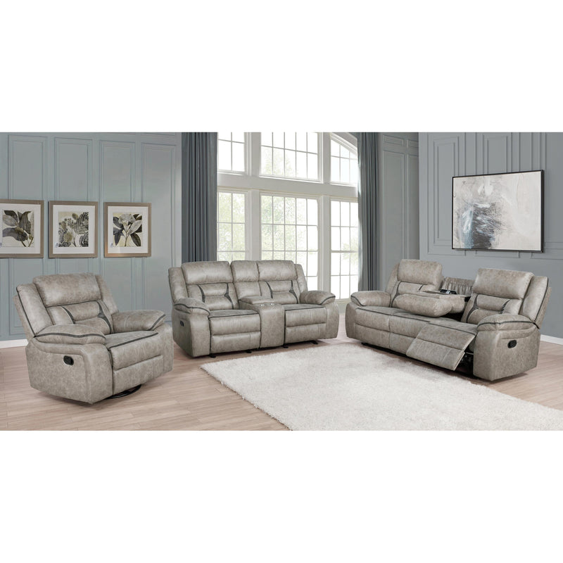 Coaster Furniture Greer Reclining Leatherette Sofa 651351 IMAGE 3