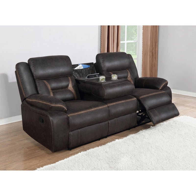 Coaster Furniture Greer Reclining Leatherette Sofa 651354 IMAGE 5
