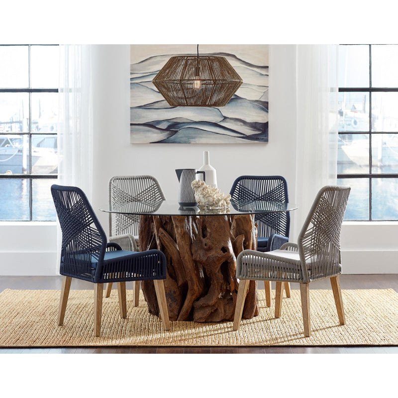 Coaster Furniture Round Asbury Dining Table with Glass Top and Pedestal Base 109511BG IMAGE 3