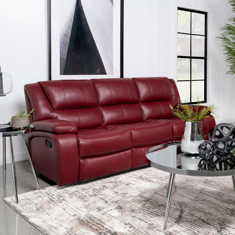 Coaster Furniture Camila Reclining Leatherette Sofa 610241 IMAGE 8