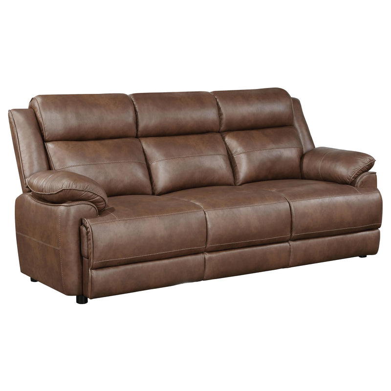 Coaster Furniture Ellington Stationary Leather Look Sofa 508281 IMAGE 1