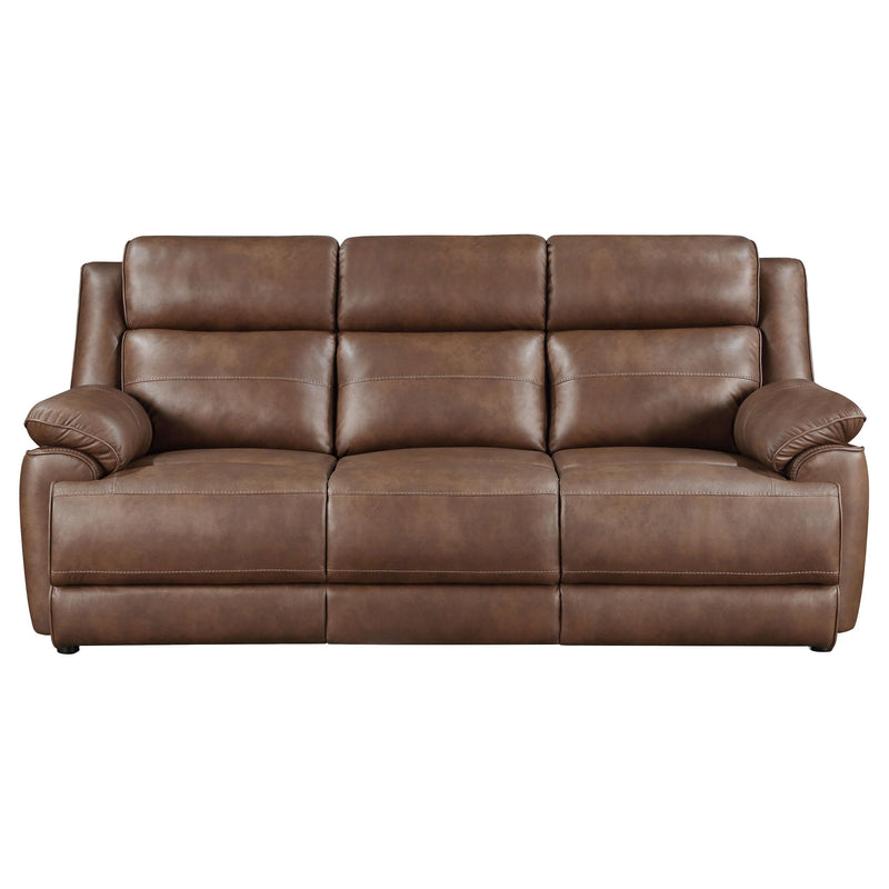 Coaster Furniture Ellington Stationary Leather Look Sofa 508281 IMAGE 3