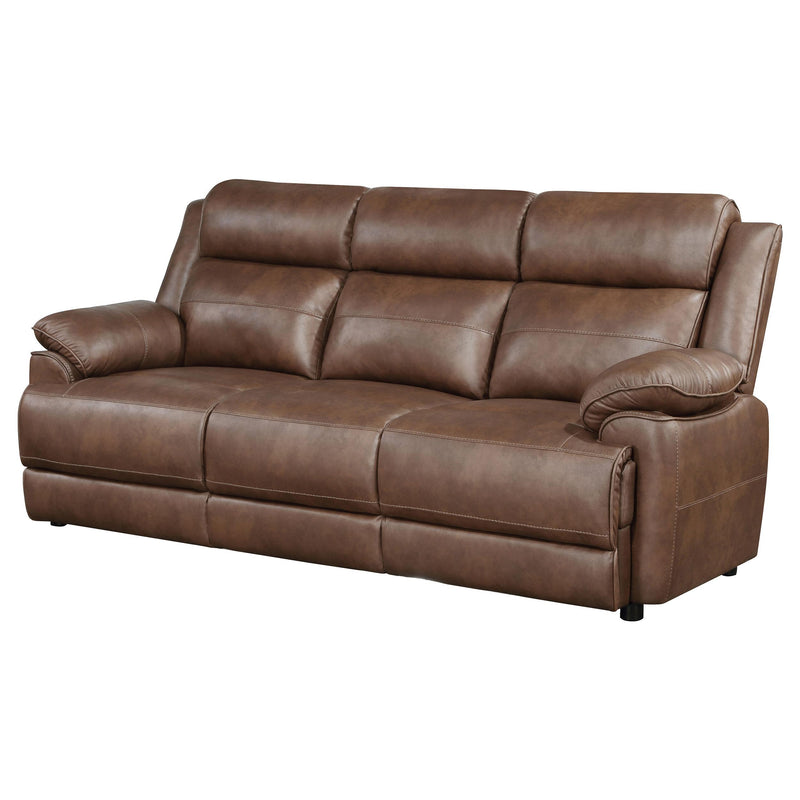 Coaster Furniture Ellington Stationary Leather Look Sofa 508281 IMAGE 4