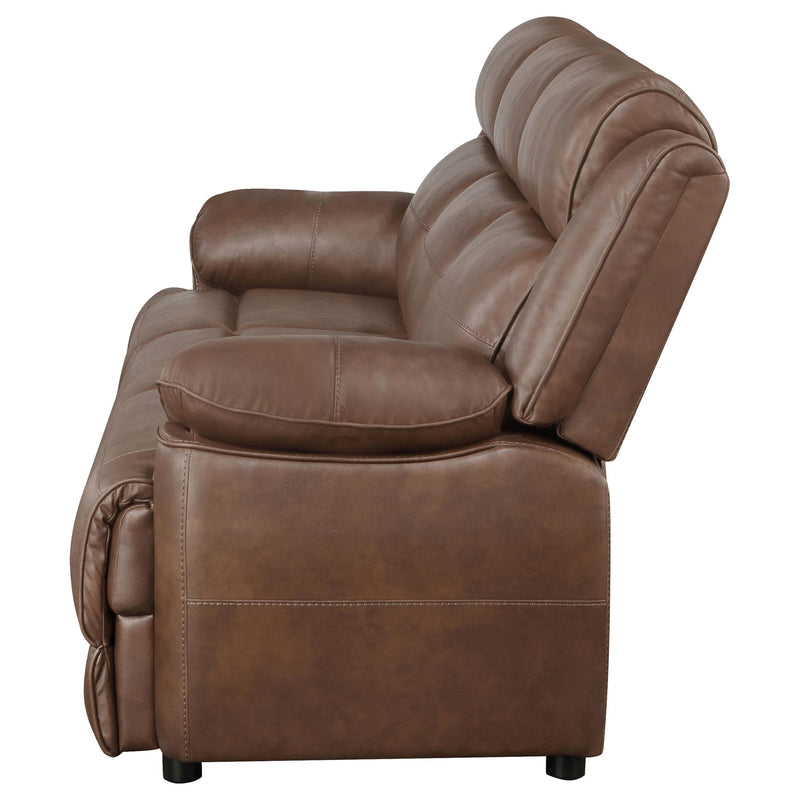 Coaster Furniture Ellington Stationary Leather Look Sofa 508281 IMAGE 5