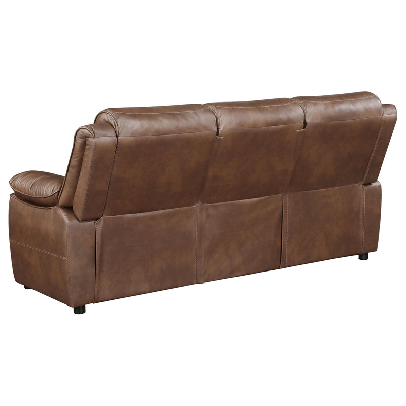 Coaster Furniture Ellington Stationary Leather Look Sofa 508281 IMAGE 6