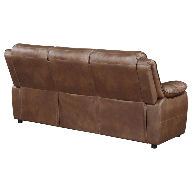 Coaster Furniture Ellington Stationary Leather Look Sofa 508281 IMAGE 8
