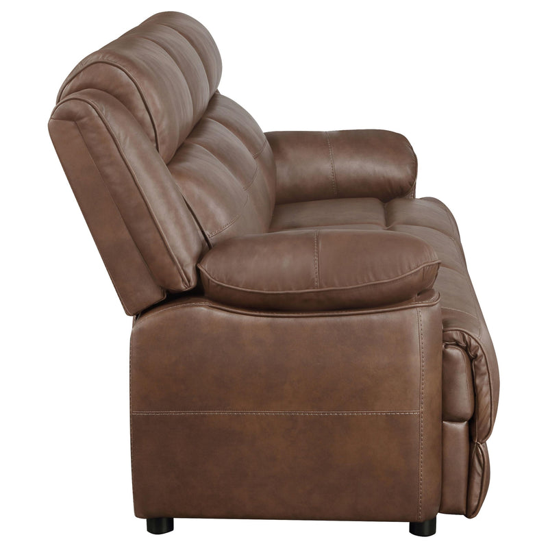 Coaster Furniture Ellington Stationary Leather Look Sofa 508281 IMAGE 9