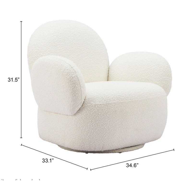 Zuo Pilka Swivel Fabric Chair 110280 IMAGE 2